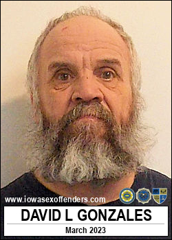 DAVID GONZALES Iowa Sex Offender Registry 