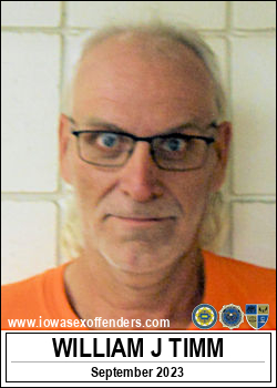 WILLIAM TIMM Iowa Sex Offender Registry 